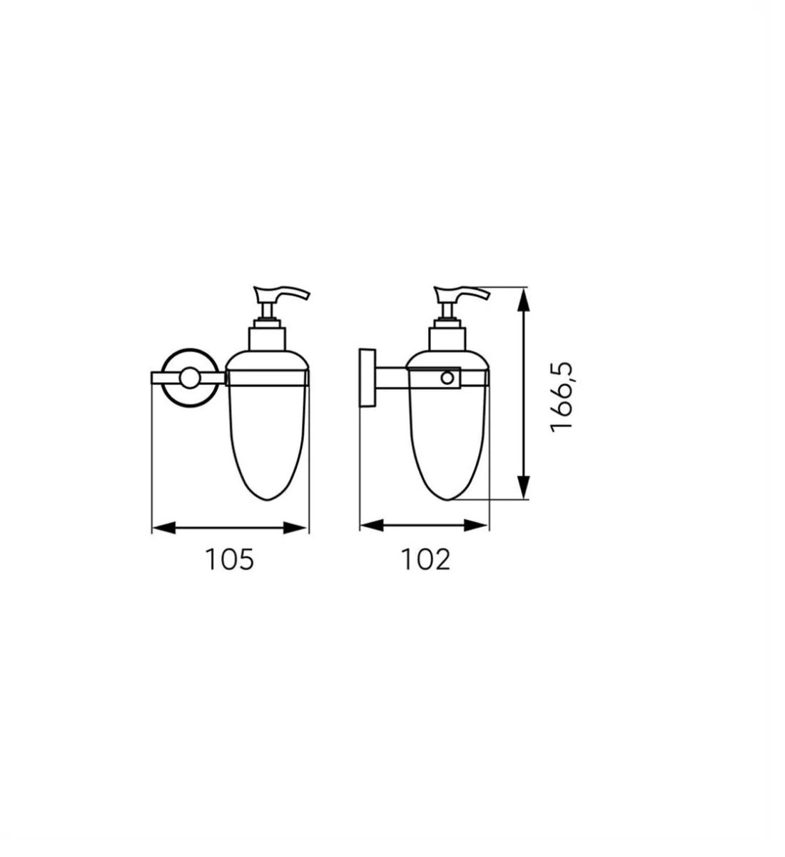 Dispenser sapun lichid Ferro Mephisto, crom - 6855.0