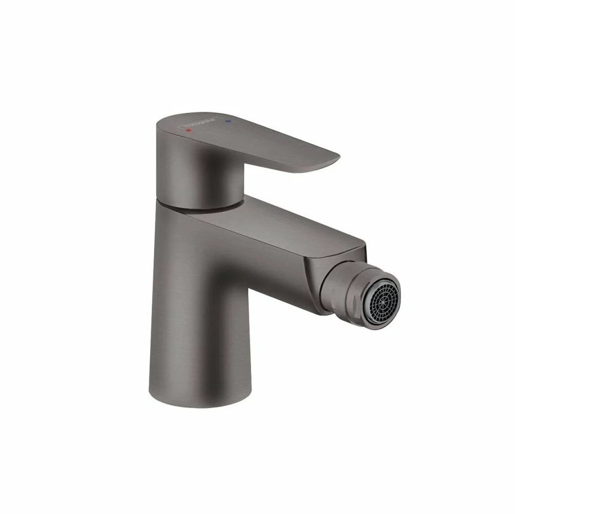Baterie bideu Hansgrohe Talis E cu ventil pop-up, brushed black chrome - 71720340