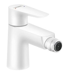 Baterie bideu Hansgrohe Talis E cu ventil pop-up, alb mat - 71720700