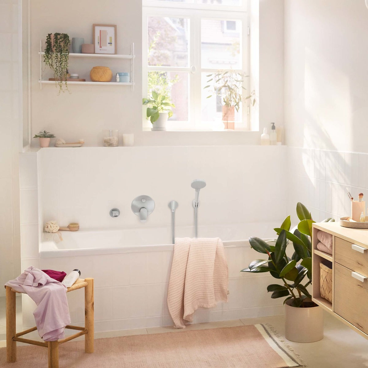Ornament baterie incastrata cada Hansgrohe Rebris S, crom - 72466000