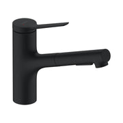 Baterie bucatarie Hansgrohe Zesis M33 150, dus extractibil,2 jeturi , negru mat - 74800670