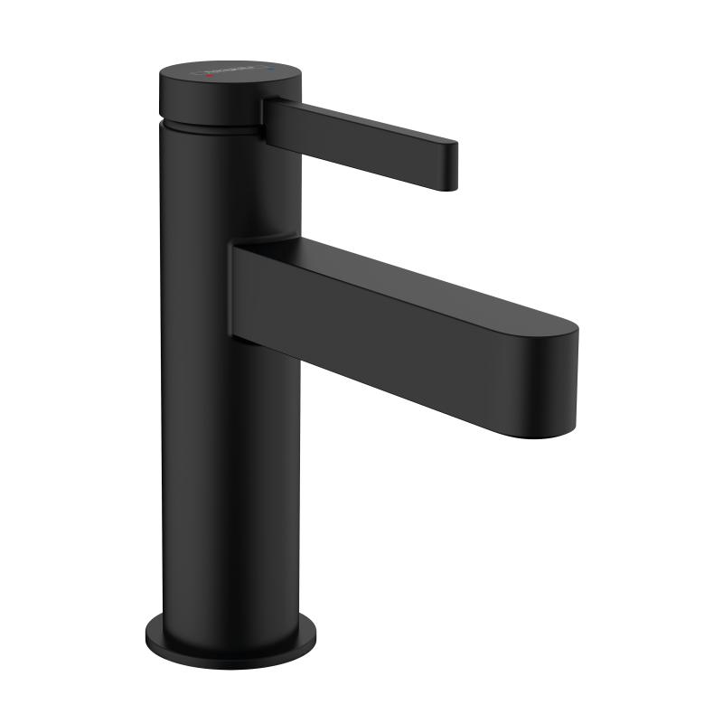 Baterie lavoar Hansgrohe Finoris 100, ventil push-open, negru mat - 76010670