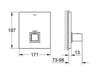Baterie centrala termostatata Grohtherm Cube-19961000
