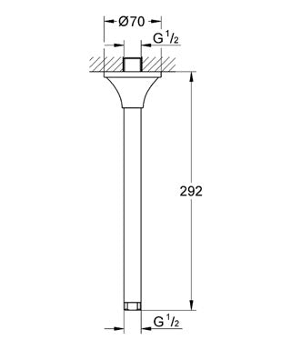 Brat de dus Grohe Grandera cod-27982IG0