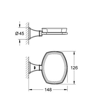 Savoniera cu suport Grohe Grandera cod-40628IG0