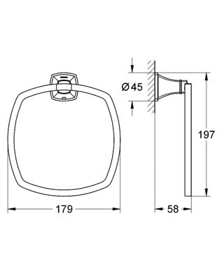 Inel pentru prosop Grohe Grandera cod-40630IG0