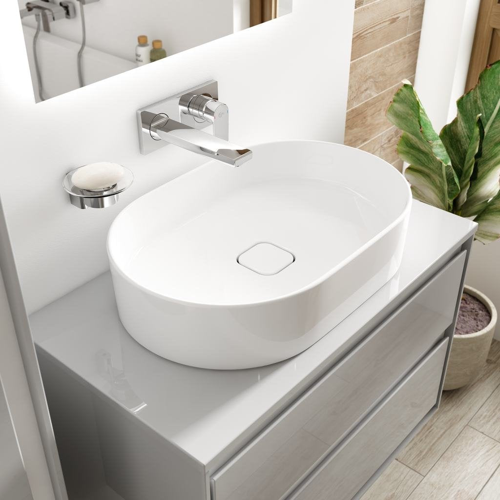 Baterie lavoar Ideal Standard Edge, fara ventil, montaj incastrat, fara corp ingropat, crom - A7116AA