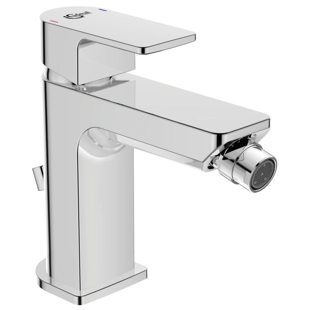 Baterie bideu Ideal Standard Edge, ventil metalic pop-up, crom - A7118AA