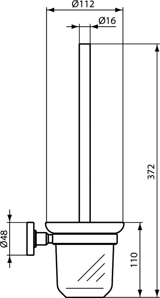 Perie WC Ideal Standard IOM, crom - A9119AA