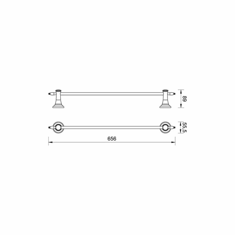 Suport prosop Ferro, Antica, 600 mm, bronz - AAI09BR