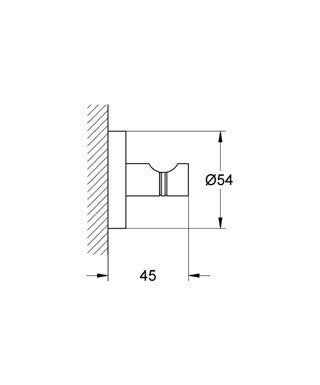 Agatatoare baie Grohe Essentials, prindere perete, crom-40364001