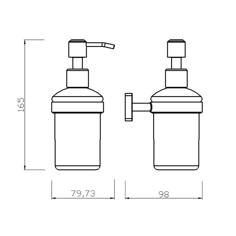 Dispenser sapun Ferro Greta, negru mat - AGR34BL