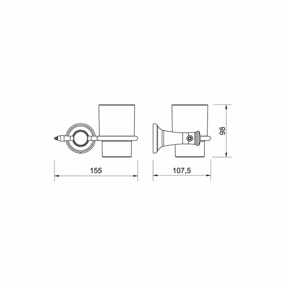 Portpahar Retro, alb/crom - ARE03