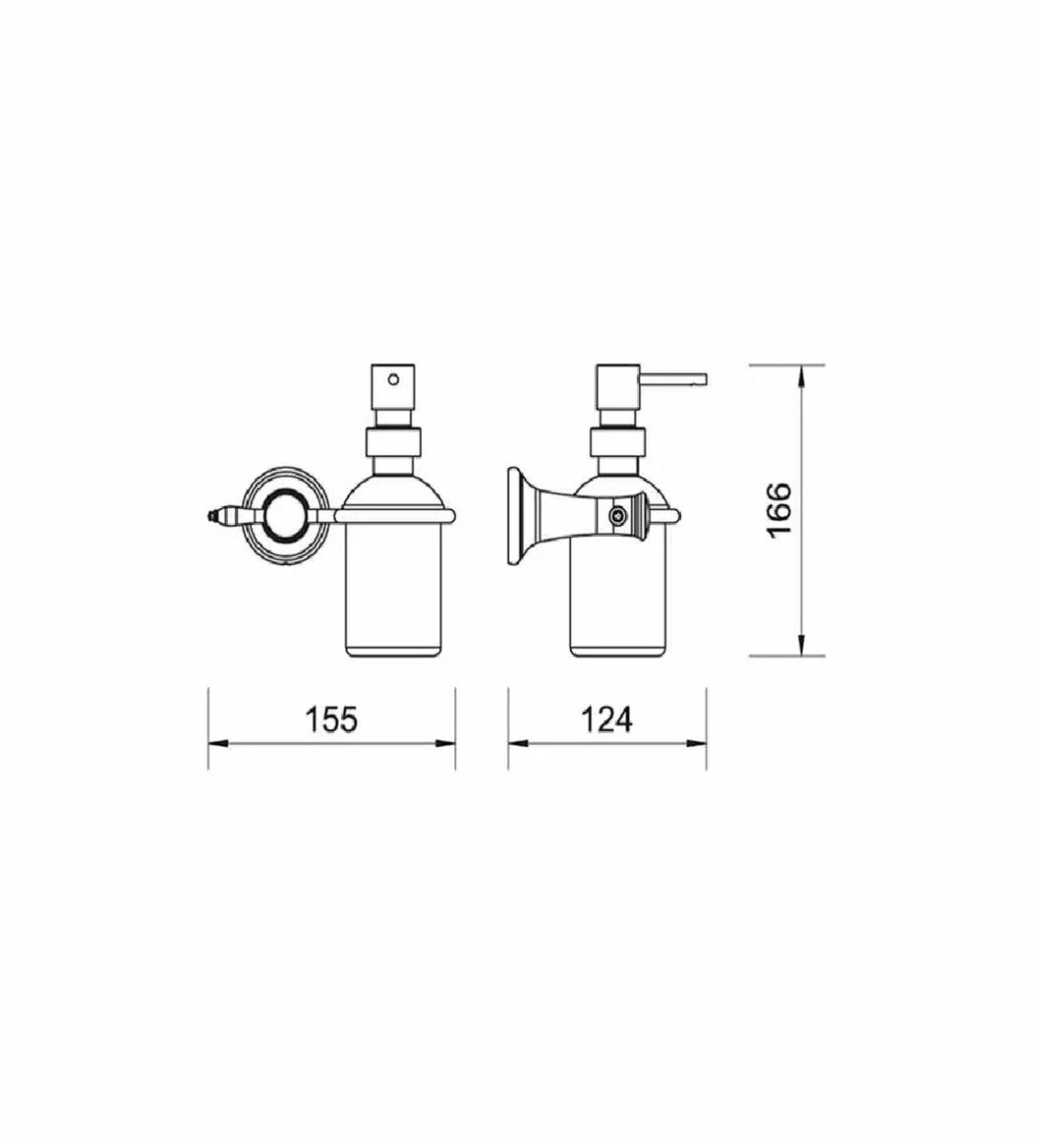 Dispenser sapun lichid Ferro Retro, alb/crom - ARE34
