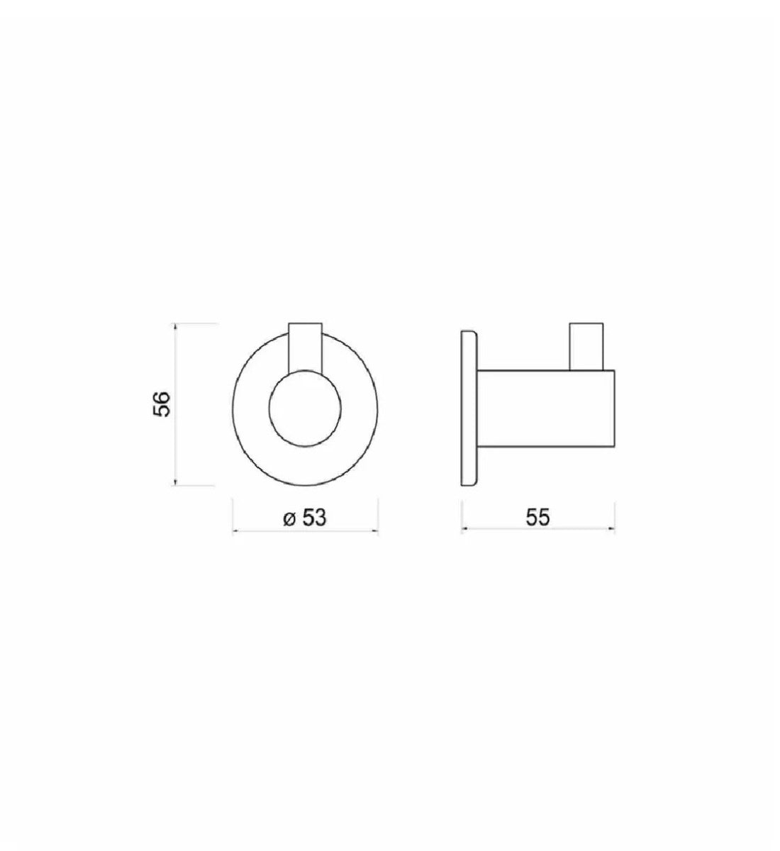 Cuier simplu Ferro Smile, crom - ASM05