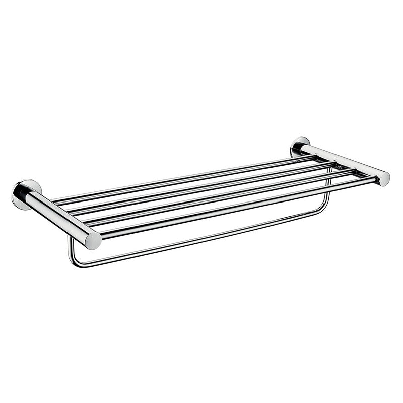 Raft pentru prosoape Ferro Smile, cu portprosop, crom - ASM35