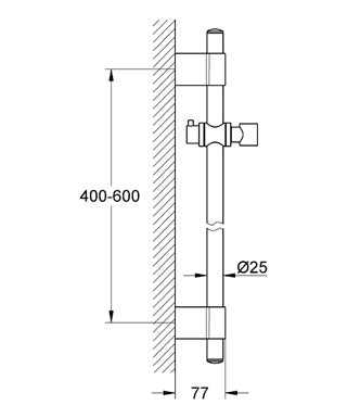 Bara de dus 600 mm Grohe Rainshower-28797001