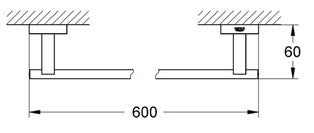 Suport prosop 600mm Grohe Essentials Cube-40509001