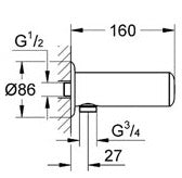 Baterie baie cu senzor Grohe Europlus E-36021000
