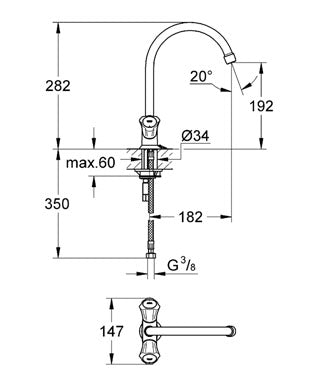 Baterie bucatarie Costa L Grohe-31812001