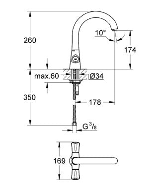 Baterie bucatarie Grohe Avina-31064000
