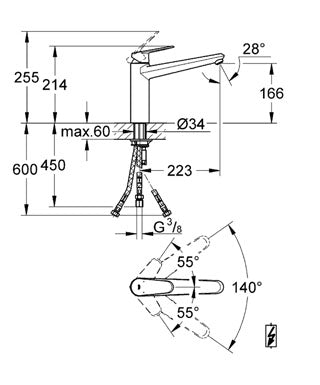 Baterie bucatarie Grohe Eurodisc Cosmopolitan-31206002