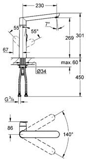 Baterie bucatarie Grohe K7-32175000