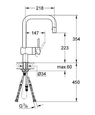 Baterie bucatarie Grohe Minta-32322000