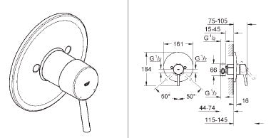 Baterie dus Concetto New Grohe