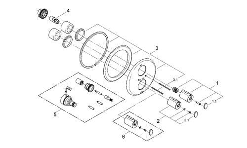 Baterie dus termostatata Grohe Grohtherm 1000-19236000