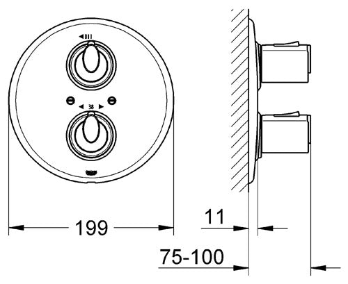 Baterie dus termostatata Grohe Grohtherm 1000-19236000