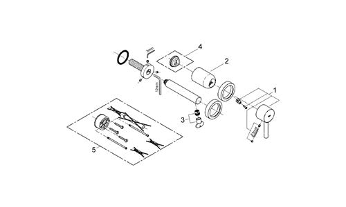 Baterie lavoar cu 2 gauri Essence Grohe-19408000
