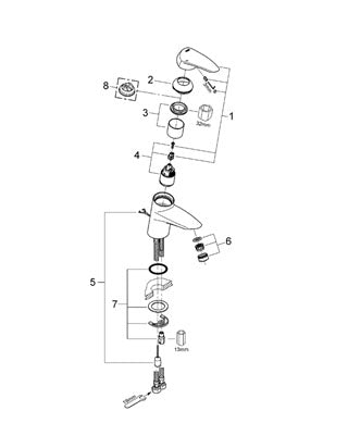 Baterie monocomanda 1/2"  Grohe - Eurodisc