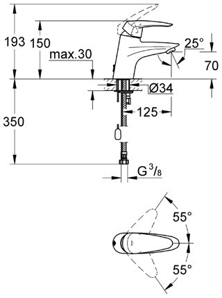 Baterie monocomanda 1/2"  Grohe - Eurodisc