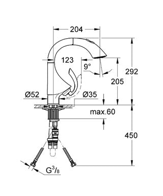 Baterie spalator  Grohe - K4