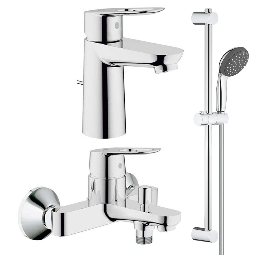 Set complet baterii baie Grohe Bauloop set dus bara (23335000,23341000,27853001)