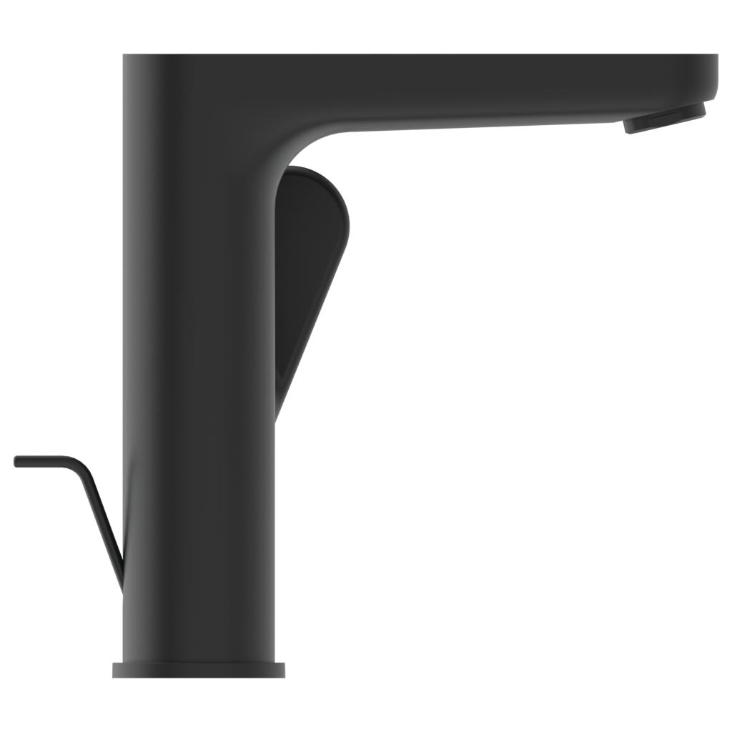 Baterie lavoar Ideal Standard Ceraline, 3/8'', marimea L, monocomanda, evacuare cu tija, negru mat - BC703XG