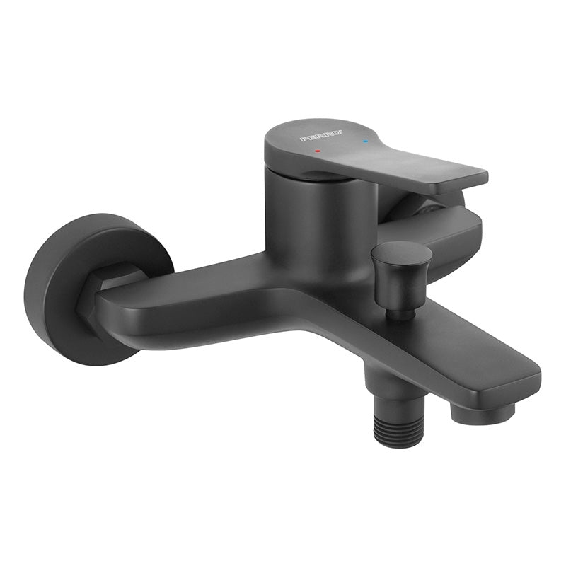Baterie cada/dus Ferro Stratos, cu montaj pe perete, negru mat - BSC1BL 
