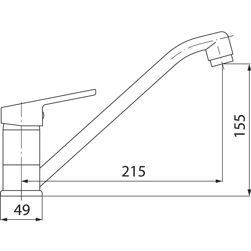Baterie bucatarie Ferro Smile, cu pipa mobila, crom -  BSM4