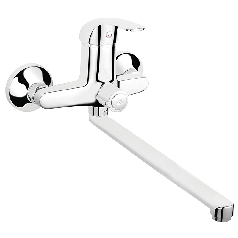 Baterie cada/dus Ferro Vasto, cu pipa mobila 35 cm, crom - BVA5A 