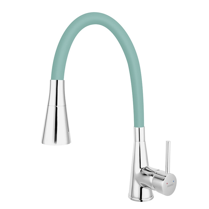 Baterie bucatarie Ferro Zumba II, cu pipa flexibila, menta - BZA42M 