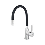 Baterie bucatarie, pipa flexibila Ferro Zumba negru/crom - BZA4B-LB