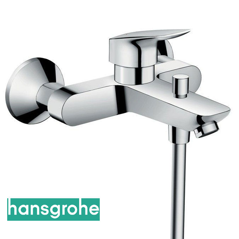 Baterie baie cada Hansgrohe Logis,montare pe perete,suprafata cromata-71400000