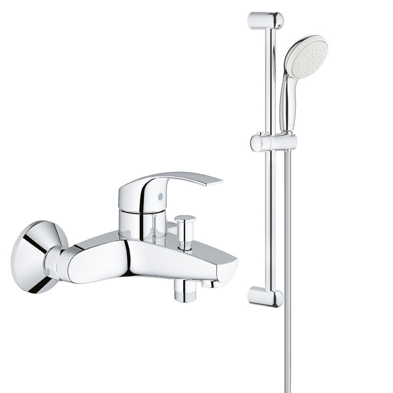 Pachet baterie cada/dus Grohe + set dus cu bara Grohe New Mono (33300002,27853003. )