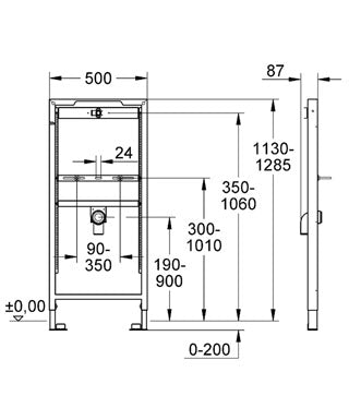 Cadru Rapid SL Grohe pentru pisoar-38517001