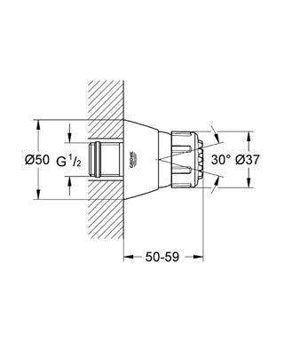 Cap dus lateral Grohe Relexa Plus-28286000