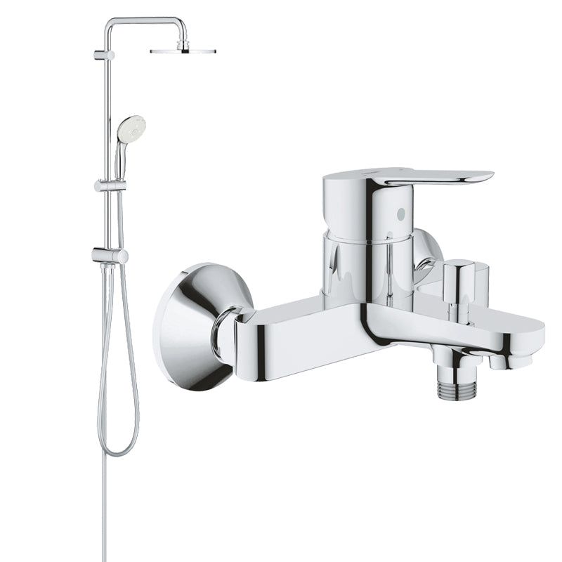 Coloana dus Grohe New Tempesta 250,crom,montare pe perete + baterie cada BauEdge (26675001 , 23334000)