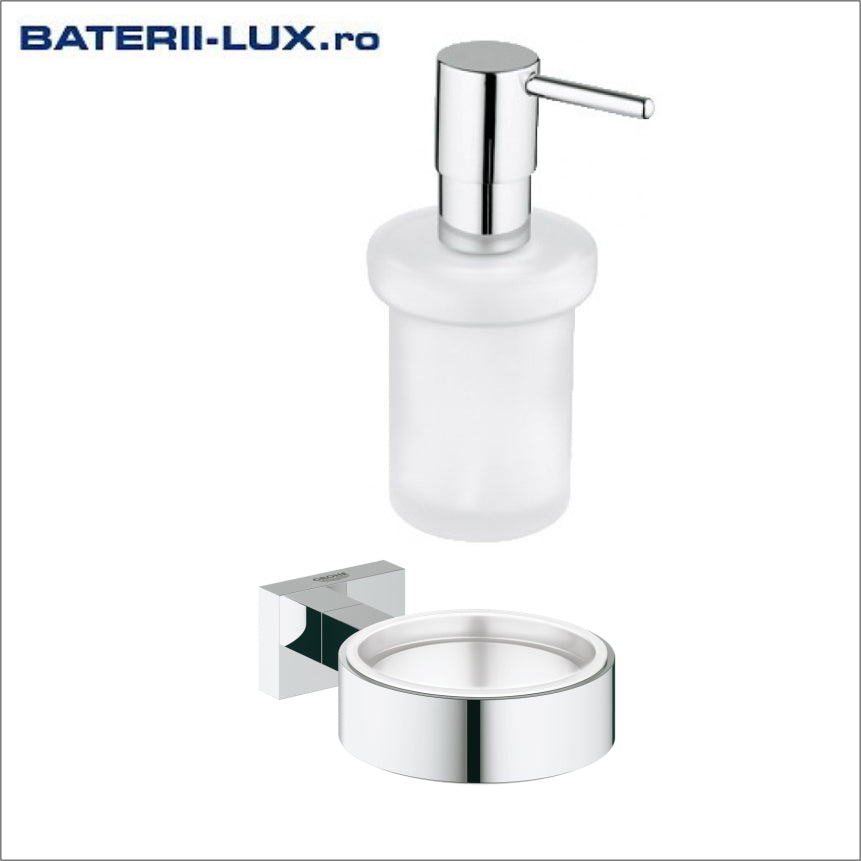 Suport perete si dozator sapun GROHE Essentials Cube-Gro126