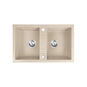 Chiuveta Ferro Mezzo II, 2 cuve, 780x480x177 mm, nisip - DRGM2/48/78SA