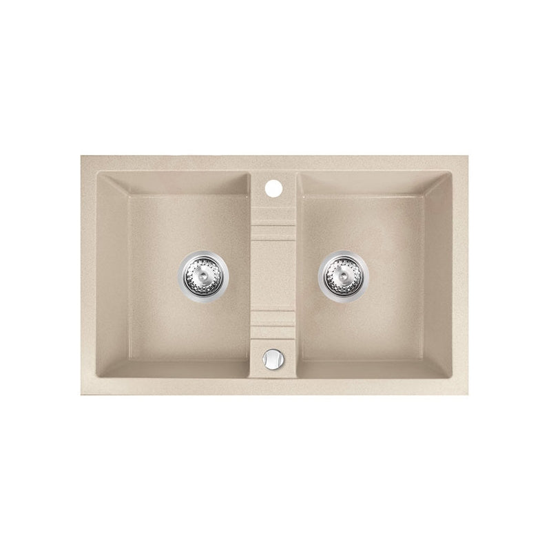 Chiuveta Ferro Mezzo II, 2 cuve, 780x480x177 mm, nisip - DRGM2/48/78SA